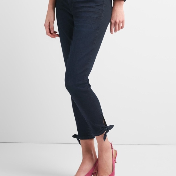 jeans with ties at ankle